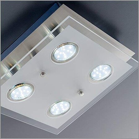 Faretti LED da soffitto orientabili, 2 luci, include lampadine GU10 da 3W,  luce calda 3000K, plafoniera